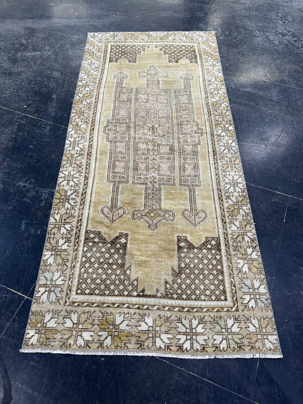 Turkish Vintage Runner Rug 3'3" x 7'6" #24598