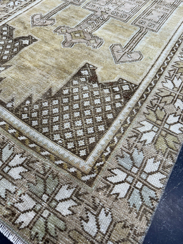 Turkish Vintage Runner Rug 3'3" x 7'6" #24598