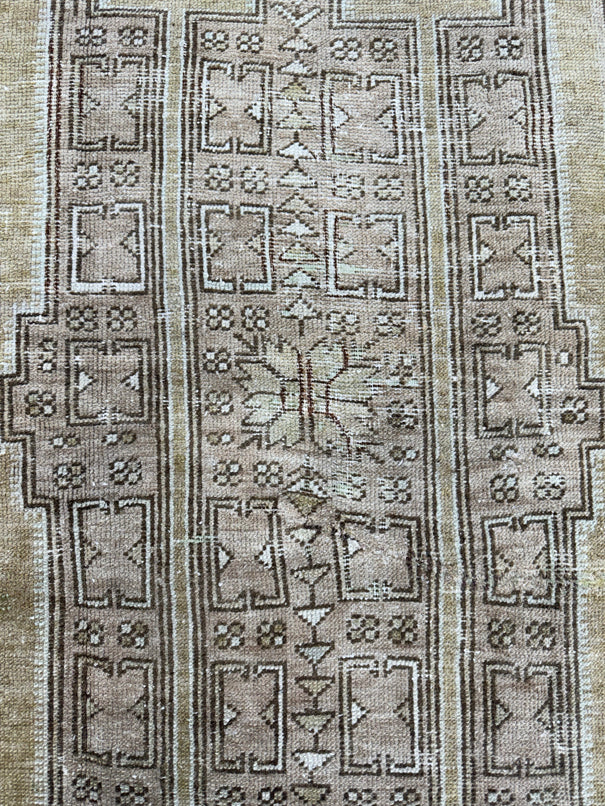 Turkish Vintage Runner Rug 3'3" x 7'6" #24598