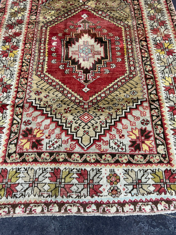 Turkish Vintage Rug 3'9" x 5'4" #24600