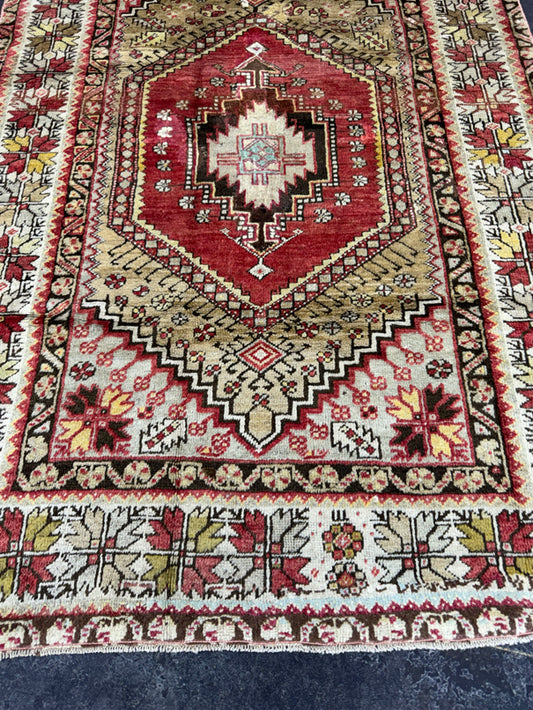 Turkish Vintage Rug 3'9" x 5'4" #24600
