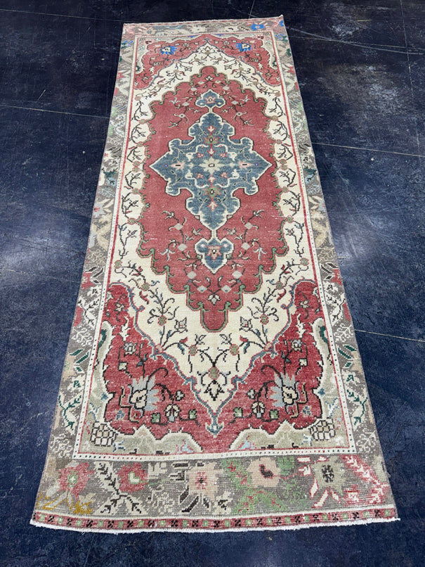 Turkish Vintage Runner Rug 3'1" x 8'7" #24596