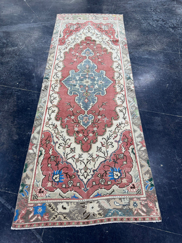 Turkish Vintage Runner Rug 3'1" x 8'7" #24596