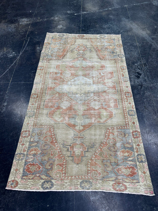 Turkish Vintage Rug 4'2" x 7'6" #24593
