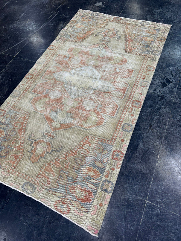 Turkish Vintage Rug 4'2" x 7'6" #24593