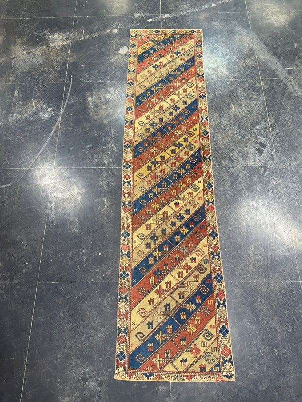 Turkish Vintage Runner Rug 2'5" x 10'2" #24589