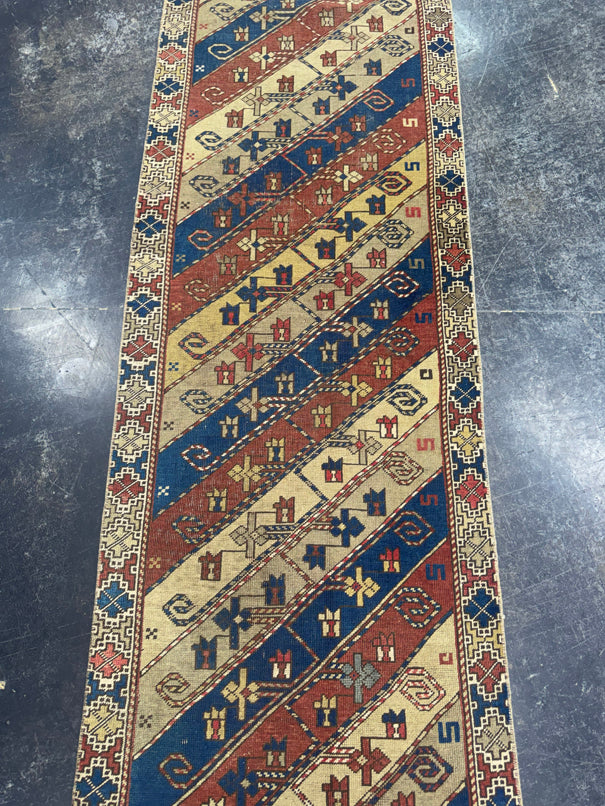 Turkish Vintage Runner Rug 2'5" x 10'2" #24589