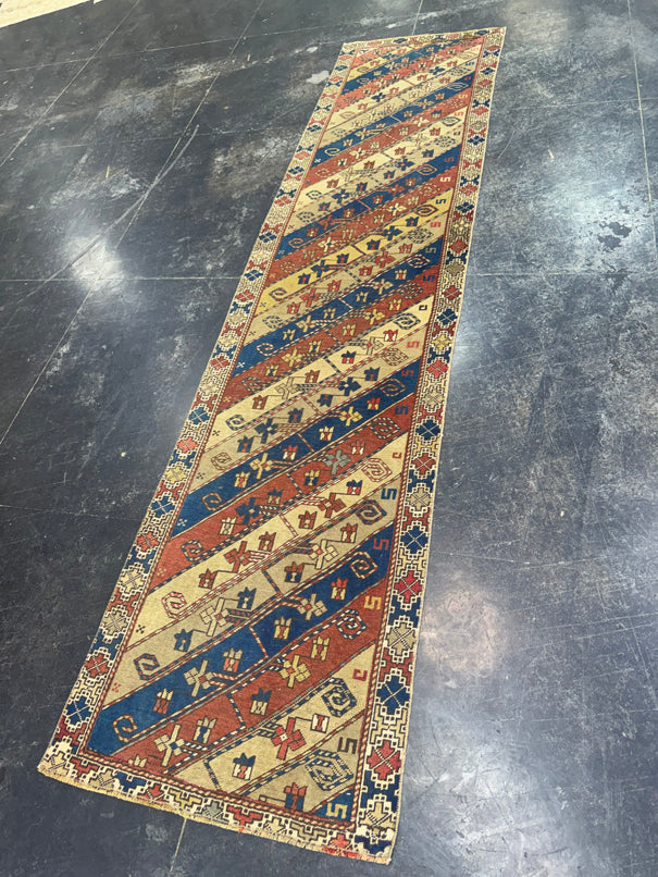 Turkish Vintage Runner Rug 2'5" x 10'2" #24589