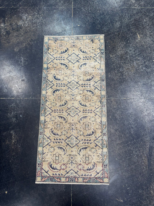 Turkish Vintage Rug 1'10" x 4'2" #24581