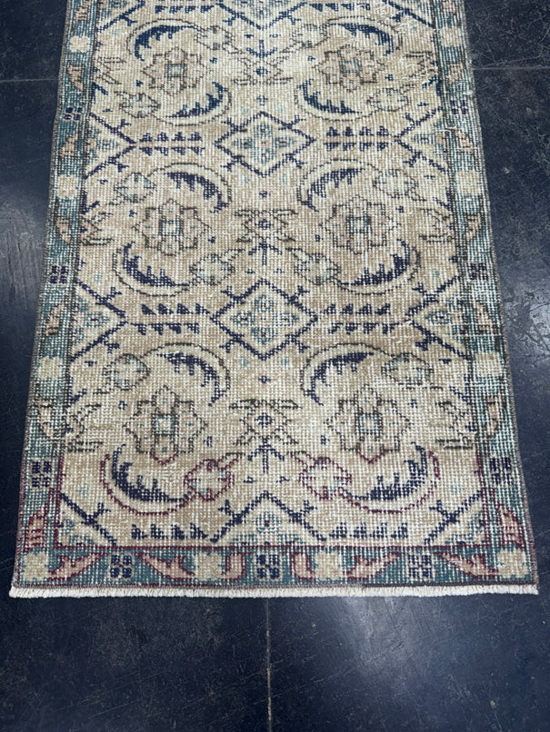 Turkish Vintage Rug 1'10" x 4'2" #24581