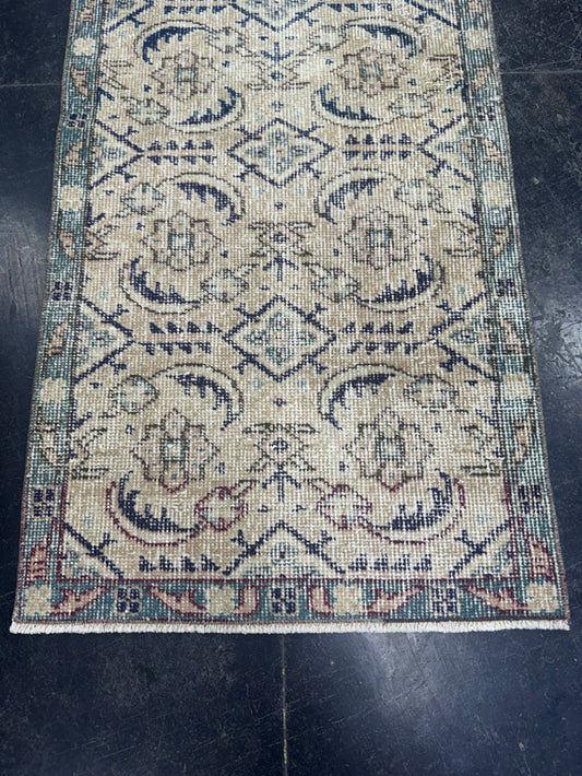 Turkish Vintage Rug 1'10" x 4'2" #24581
