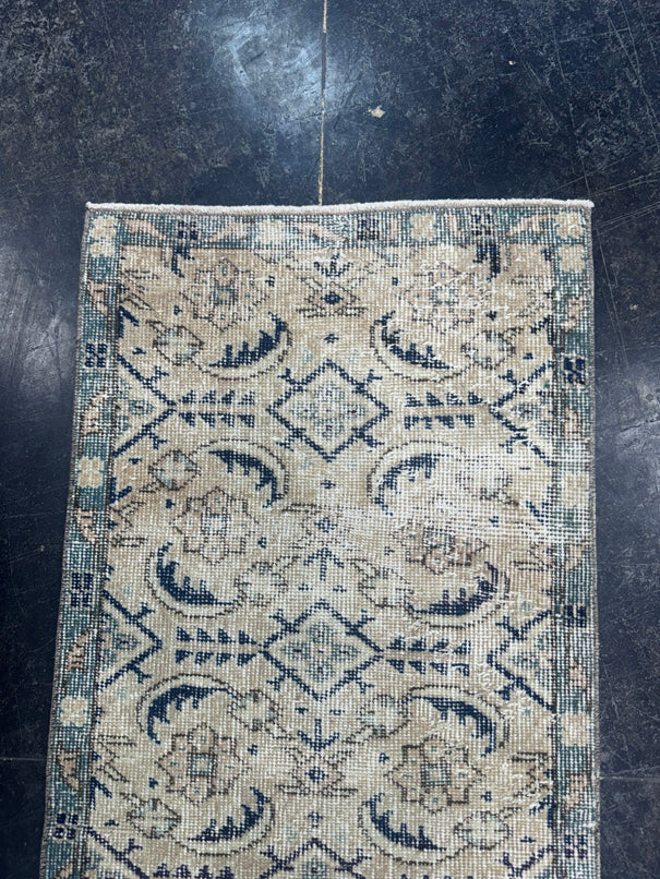 Turkish Vintage Rug 1'10" x 4'2" #24581