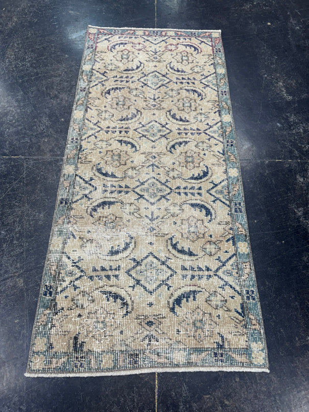 Turkish Vintage Rug 1'10" x 4'2" #24581