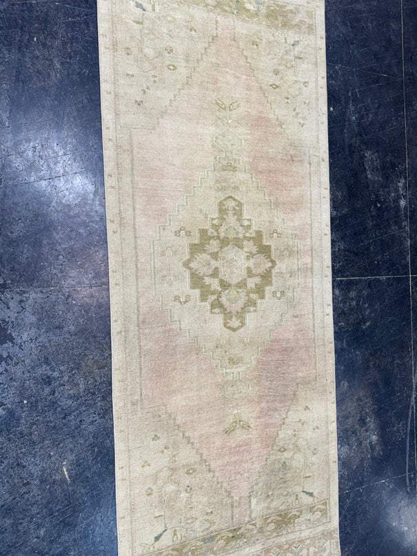 Turkish Vintage Runner Rug 3'1" x 8'1" #24628