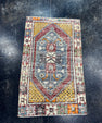 Turkish Vintage Rug 2'5" x 3'11" #24619
