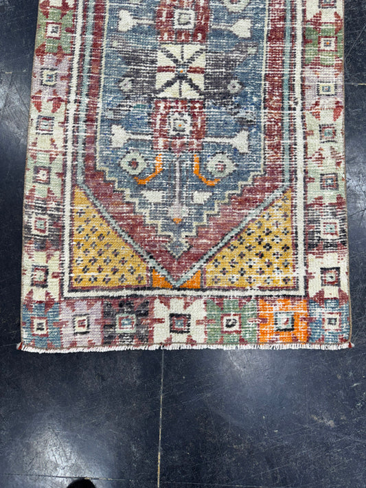 Turkish Vintage Rug 2'5" x 3'11" #24619