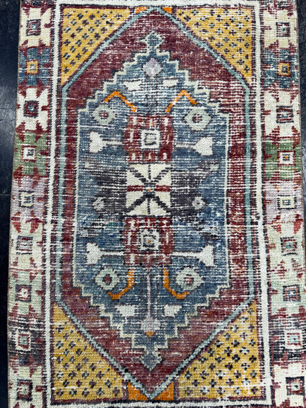 Turkish Vintage Rug 2'5" x 3'11" #24619
