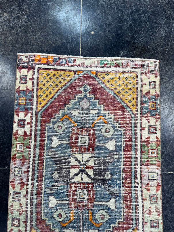 Turkish Vintage Rug 2'5" x 3'11" #24619