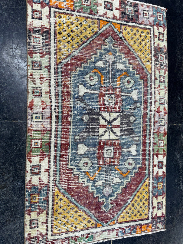 Turkish Vintage Rug 2'5" x 3'11" #24619