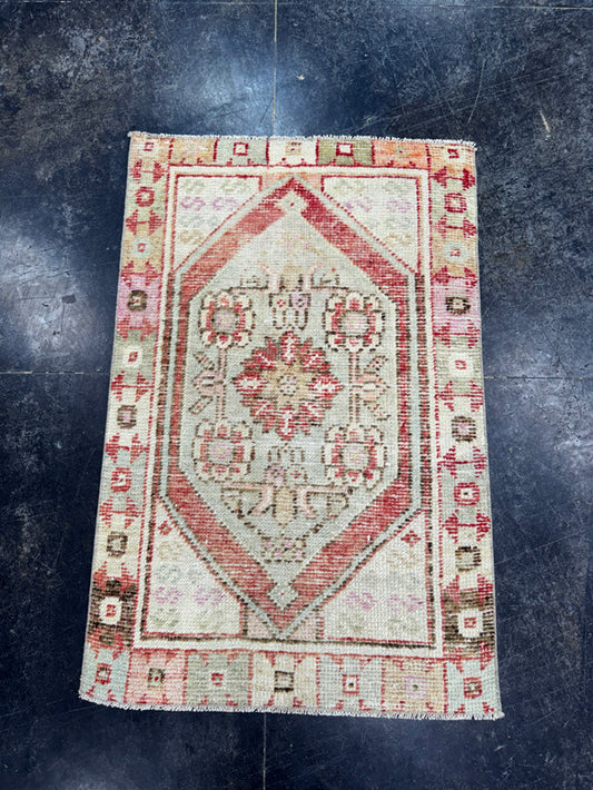 Turkish Vintage Rug 2'6" x 3'10" #24620