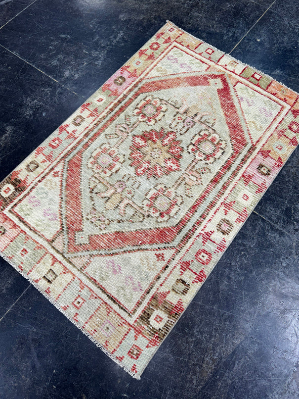 Turkish Vintage Rug 2'6" x 3'10" #24620
