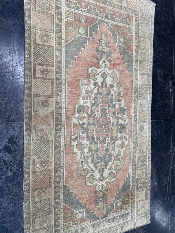 Turkish Vintage Rug 4'2" x 7'11" #24622