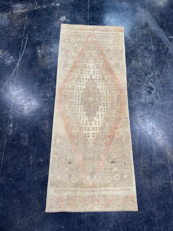 Turkish Vintage Runner Rug 3' x 7'10" #24614