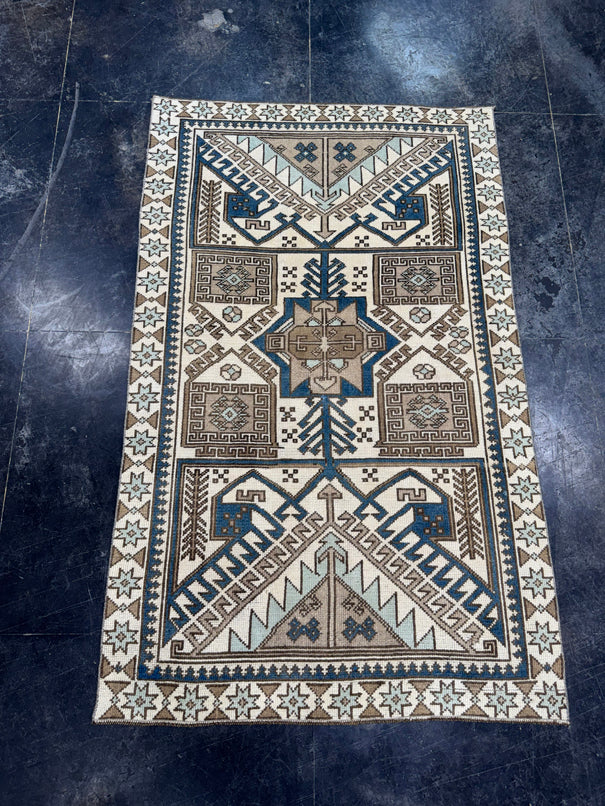 Turkish Vintage Rug 4'2" x 6'9" #24611