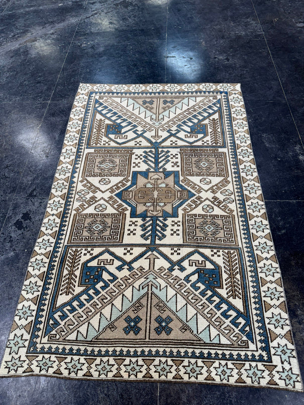 Turkish Vintage Rug 4'2" x 6'9" #24611