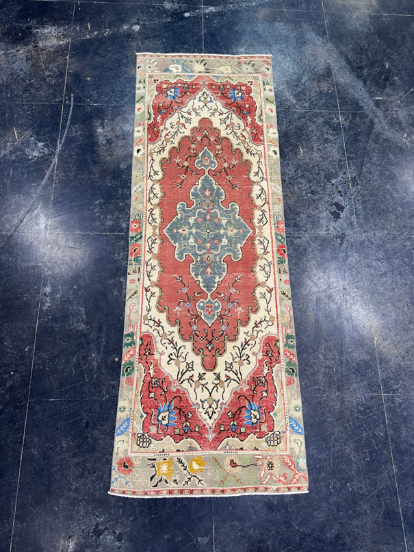 Turkish Vintage Runner Rug 3'1" x 9' #24648