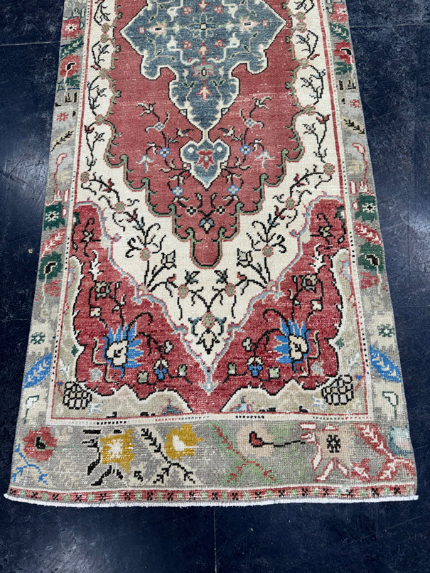 Turkish Vintage Runner Rug 3'1" x 9' #24648