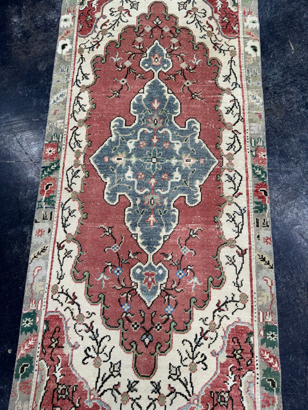 Turkish Vintage Runner Rug 3'1" x 9' #24648