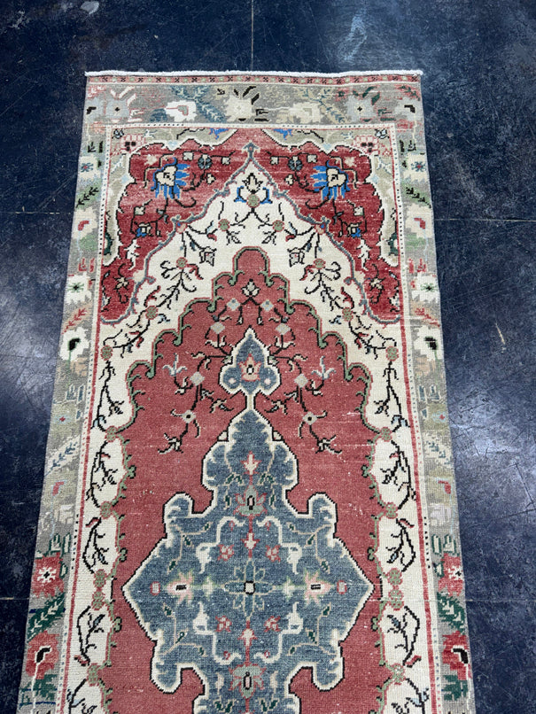 Turkish Vintage Runner Rug 3'1" x 9' #24648