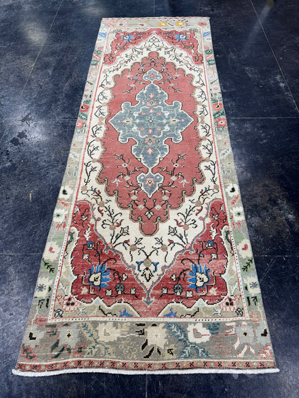 Turkish Vintage Runner Rug 3'1" x 9' #24648