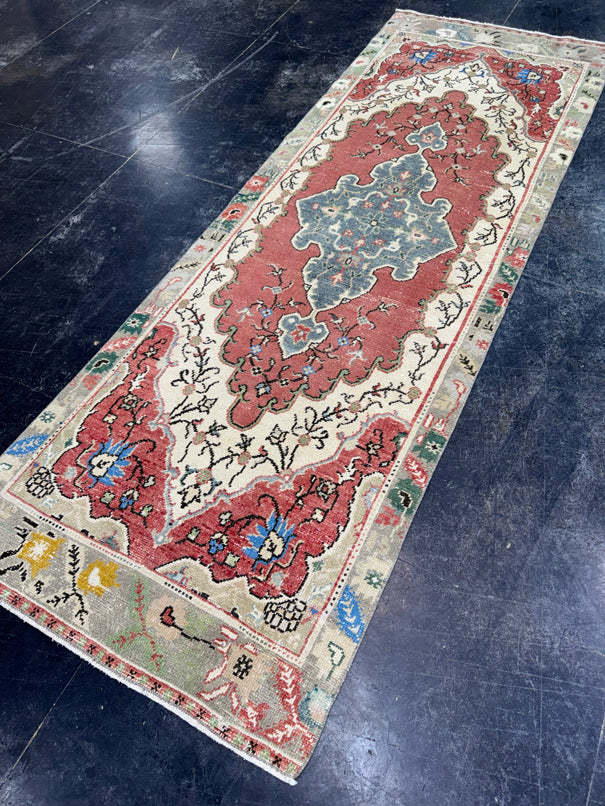 Turkish Vintage Runner Rug 3'1" x 9' #24648