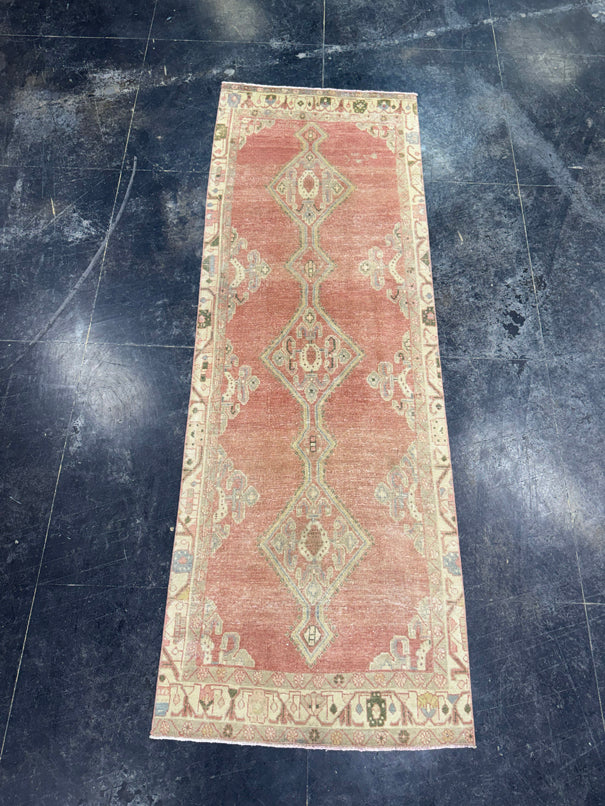 Turkish Vintage Runner Rug 3'3" x 9'4" #24638