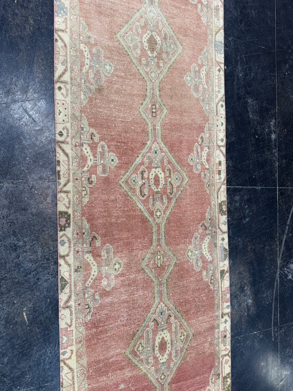 Turkish Vintage Runner Rug 3'3" x 9'4" #24638