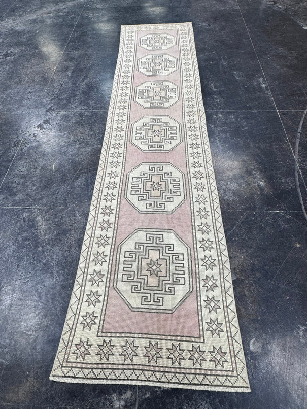 Turkish Vintage Runner Rug 2'5" x 10'9" #24632