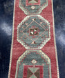Turkish Vintage Runner Rug 3'1" x 8'6" #24642