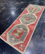 Turkish Vintage Runner Rug 3'1" x 8'6" #24642
