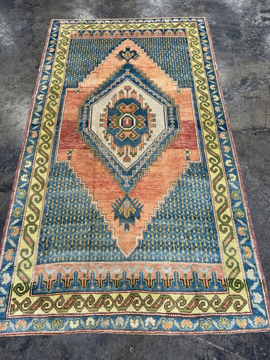 Turkish Vintage Rug 4'1" x 7'4" #24701