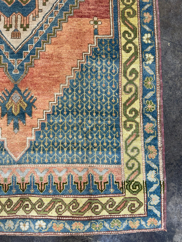 Turkish Vintage Rug 4'1" x 7'4" #24701