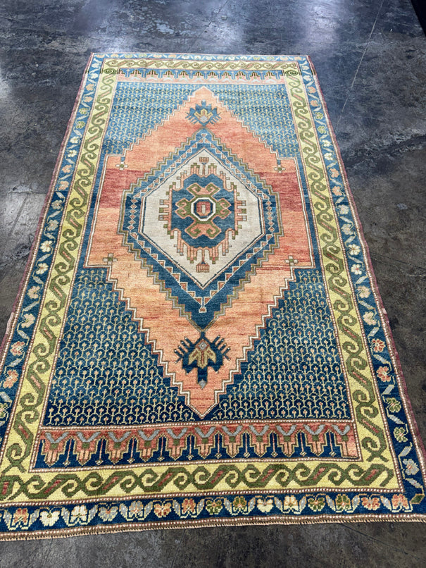 Turkish Vintage Rug 4'1" x 7'4" #24701