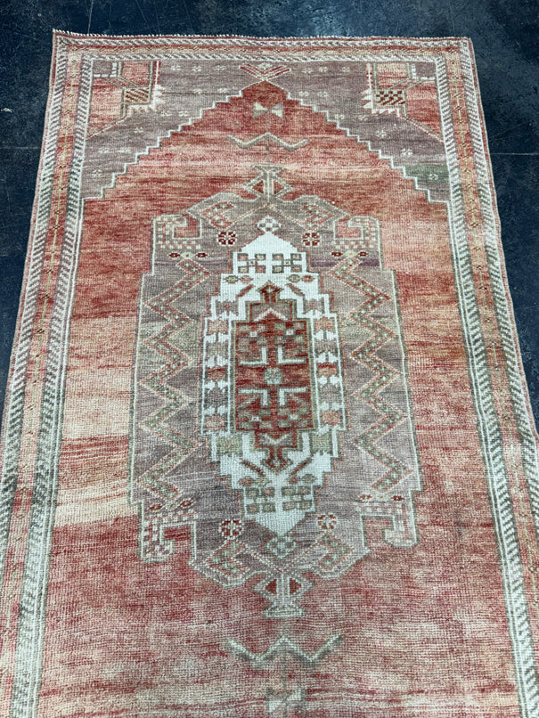 Turkish Vintage Runner Rug 3'4'' x 9'3'' #24892