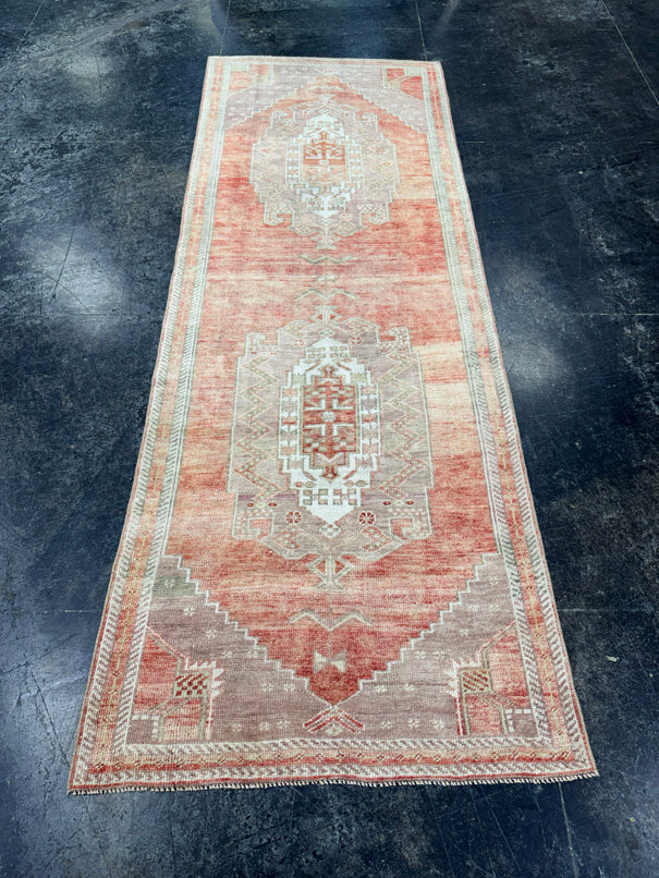 Turkish Vintage Runner Rug 3'4'' x 9'3'' #24892