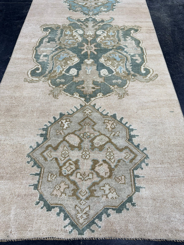 Turkish Vintage Runner Rug 3'3'' x 9'11'' #24885