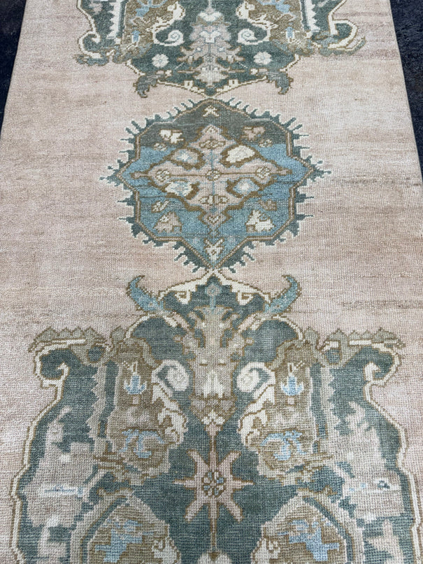 Turkish Vintage Runner Rug 3'3'' x 9'11'' #24885