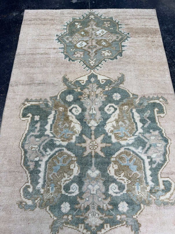 Turkish Vintage Runner Rug 3'3'' x 9'11'' #24885