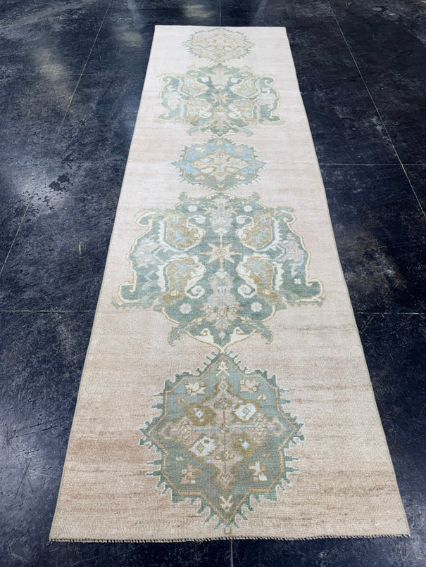 Turkish Vintage Runner Rug 3'3'' x 9'11'' #24885