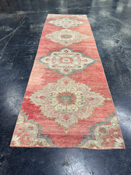 Turkish Vintage Runner Rug 2'10'' x 9'3'' #24886